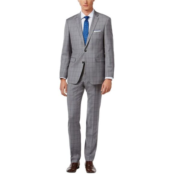Vince Camuto Mens 2 Piece Windowpane Formal Tuxedo NWT